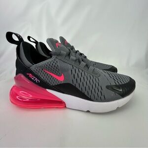 Nike Air Max 270 Gray and Pink Sneakers 6Y